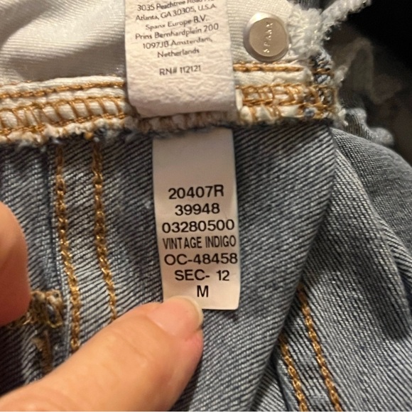 Spanx Seamed Front Wide Leg Blue Jeans-Vintage Indigo Size Medium - Picture 6 of 8